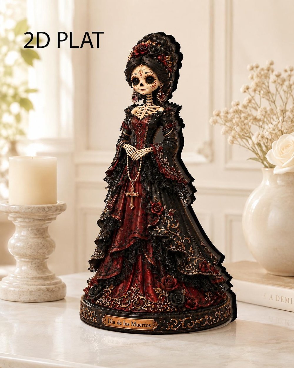 Figurine Catrina pour le Jour des Morts, décoration Dia de Muertos