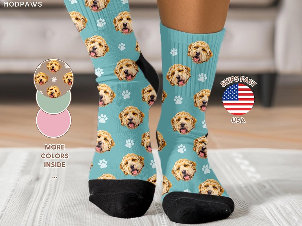 Chaussettes personnalisées avec photo d'animal de compagnie