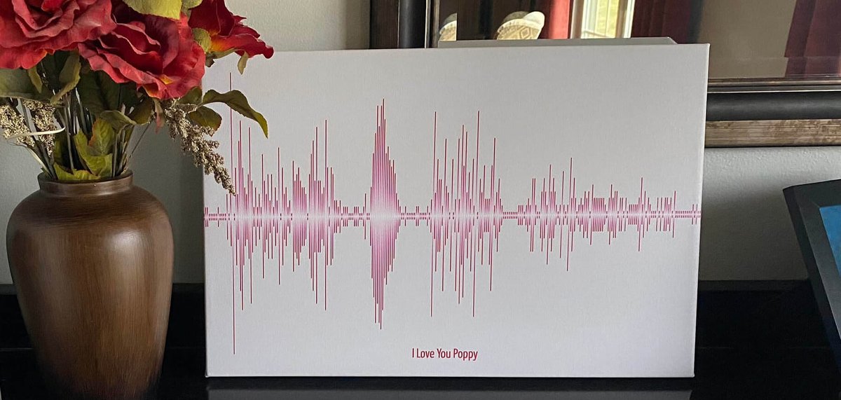 Art mural personnalisé à partir d'une onde sonore, Soundwave Art
